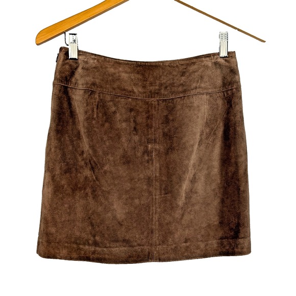 Mossimo Denim Dresses & Skirts - Y2K Mossimo Suede Mini Skirt Size 0 Chocolate Brown A Line Lined